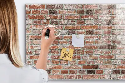 Magnetna tabla piši briši z vzorcem opečnate stene
