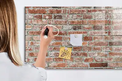 Magnetna tabla piši briši z vzorcem opečnate stene