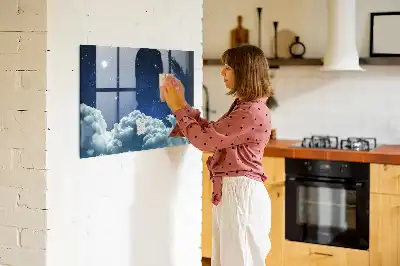 Magnetna tabla za pisanje z motivom nočnega vzdušja