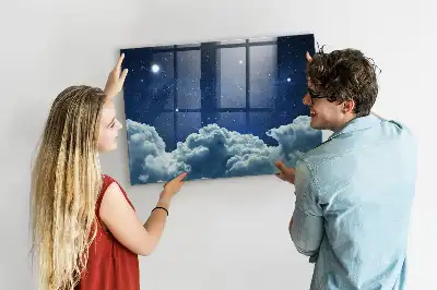 Magnetna tabla za pisanje z motivom nočnega vzdušja