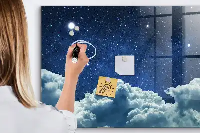 Magnetna tabla za pisanje z motivom nočnega vzdušja