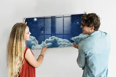 Magnetna tabla za pisanje z motivom nočnega vzdušja