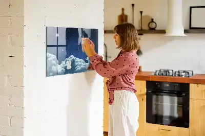 Magnetna tabla za pisanje z motivom nočnega vzdušja