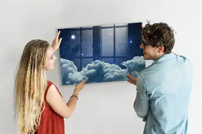 Magnetna tabla za pisanje z motivom nočnega vzdušja