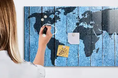 Magnetna tabla piši briši zemljevid sveta