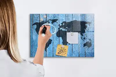 Magnetna tabla piši briši zemljevid sveta