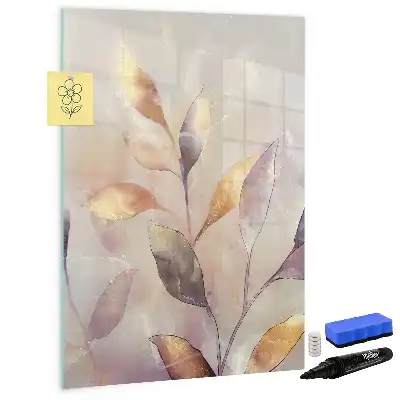 Piši briši tabla z motivom akvarelnih rastlin