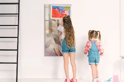 Piši briši tabla z motivom akvarelnih rastlin