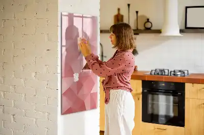 Piši briši tabla z motivom abstrakcije trikotnikov