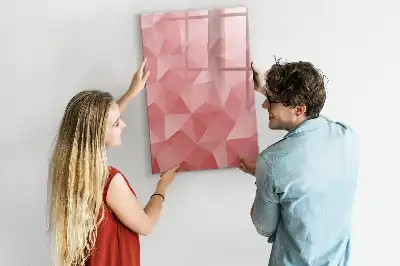 Piši briši tabla z motivom abstrakcije trikotnikov