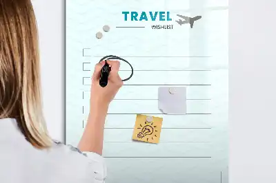 Piši briši tabla načrtovalec potovanj