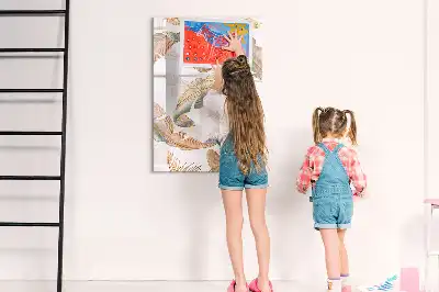 Piši briši tabla z vzorcem ptičjih peres