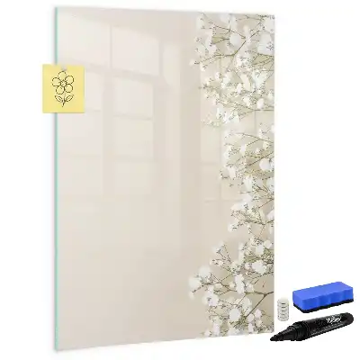 Piši briši tabla z motivom subtilnega cvetja