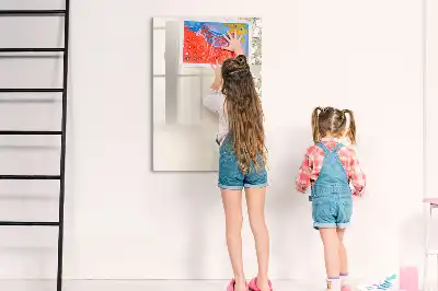 Piši briši tabla z motivom subtilnega cvetja