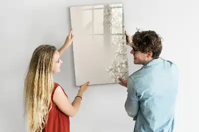 Piši briši tabla z motivom subtilnega cvetja