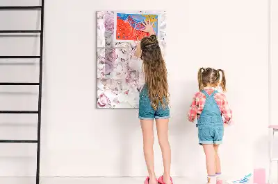 Piši briši tabla z motivom vrtnic