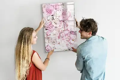 Piši briši tabla z motivom vrtnic