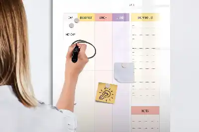 Načrtovalec prehrane tabla piši briši