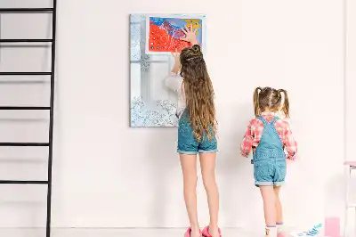 Piši briši tabla z motivom skice cvetlice