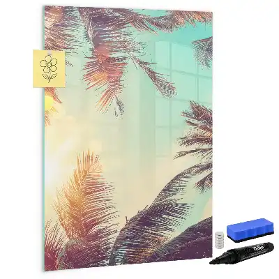 Tabla piši briši z motivom tropske palme