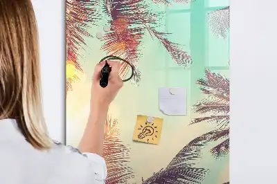 Tabla piši briši z motivom tropske palme