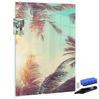 Tabla piši briši z motivom tropske palme
