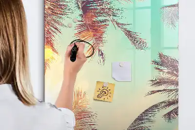Tabla piši briši z motivom tropske palme
