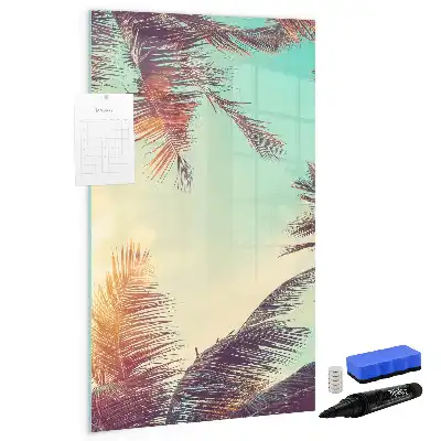 Tabla piši briši z motivom tropske palme