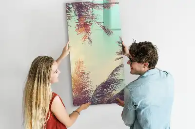 Tabla piši briši z motivom tropske palme