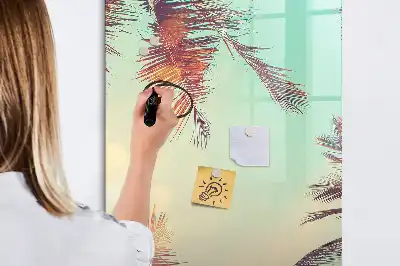Tabla piši briši z motivom tropske palme
