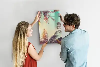 Tabla piši briši z motivom tropske palme