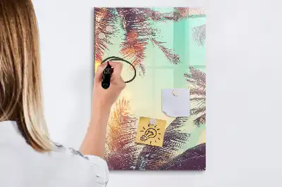 Tabla piši briši z motivom tropske palme