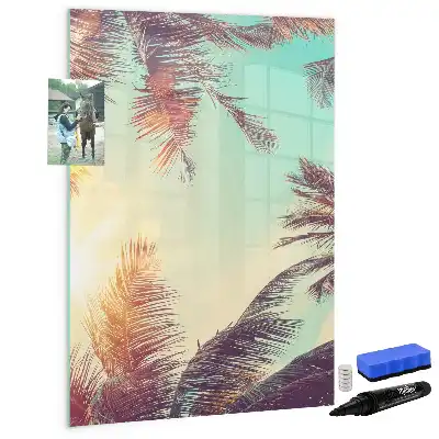 Tabla piši briši z motivom tropske palme