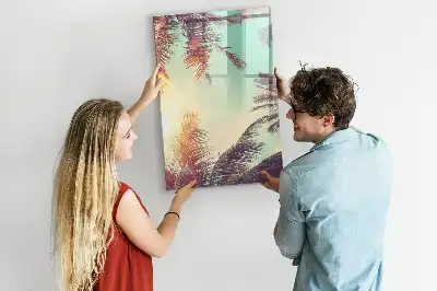Tabla piši briši z motivom tropske palme