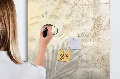 Piši briši tabla z motivom poletnega peska na plaži