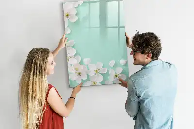 Piši briši tabla z motivom cvetočega cvetja