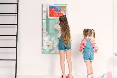Piši briši tabla z motivom cvetočega cvetja