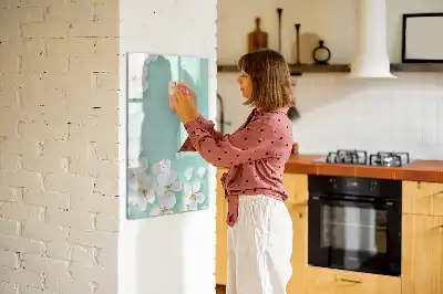 Piši briši tabla z motivom cvetočega cvetja