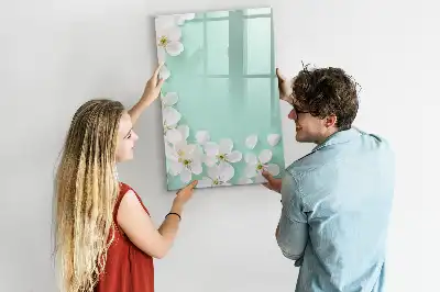 Piši briši tabla z motivom cvetočega cvetja