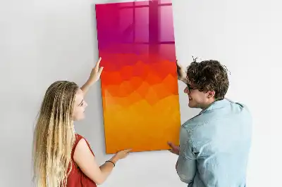 Tabla piši-briši z motivom gradientnega sončnega vzhoda