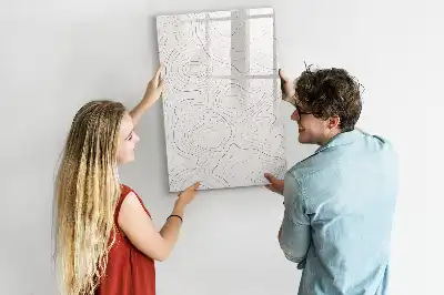 Piši briši tabla z motivom abstraktnih linij