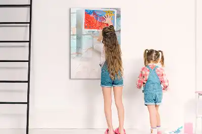 Piši briši tabla z motivom abstraktnih črnil