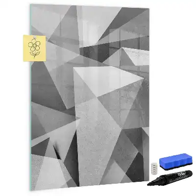 Piši briši tabla z motivom geometrijske abstrakcije