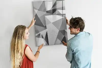 Piši briši tabla z motivom geometrijske abstrakcije