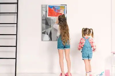 Piši briši tabla z motivom geometrijske abstrakcije
