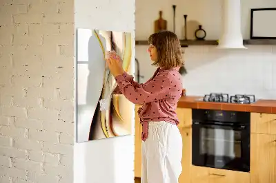 Piši briši tabla z motivom zlate abstrakcije valov