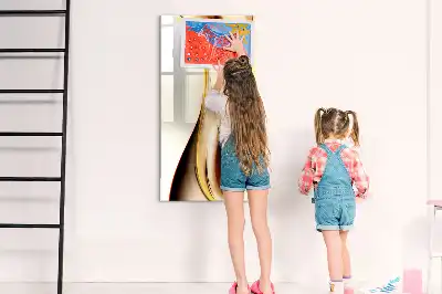 Piši briši tabla z motivom zlate abstrakcije valov