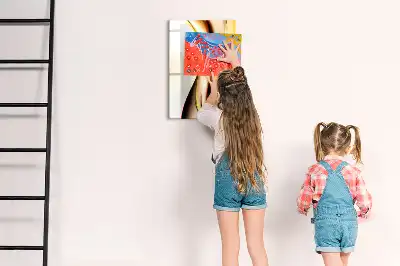 Piši briši tabla z motivom zlate abstrakcije valov