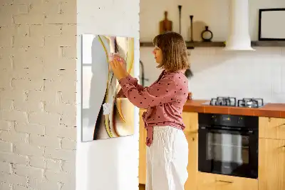 Piši briši tabla z motivom zlate abstrakcije valov