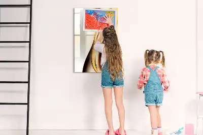 Piši briši tabla z motivom zlate abstrakcije valov